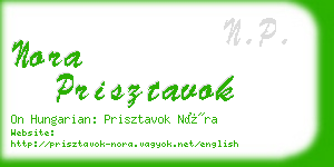 nora prisztavok business card